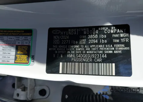 2025 Hyundai Elantra Sel Convenience from USA, damaged, VIN KMHLS4DG6SU923144